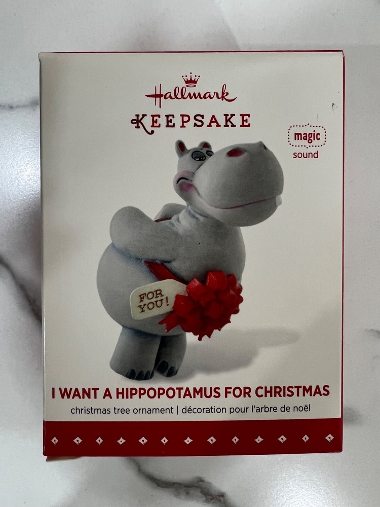 2015 Hallmark I Want a Hippopotamus for Christmas Sound Magic Ornament!