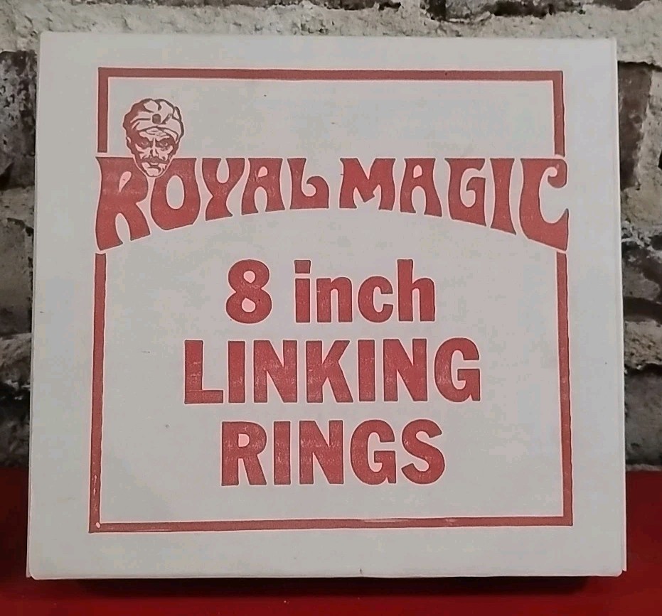 Royal Magic 8 Inch Linking Rings Fun Inc Vintage With Instructions  *3K