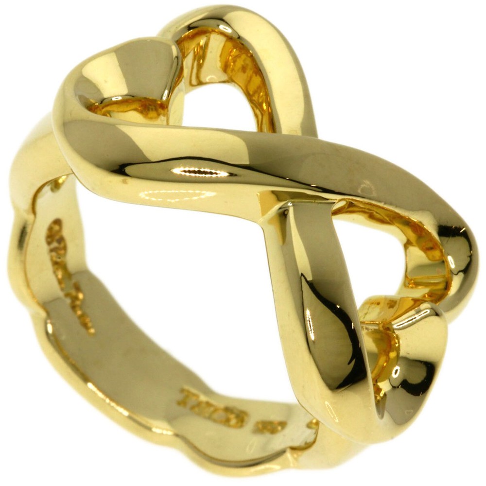 TIFFANY&Co.   Ring Double rubbing heart K18 Yellow Gold
