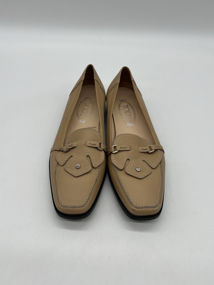 Tod's Moccasin Women’s Size 41 US 10.5 Brown Leather Casual Comfort Flats Shoes.