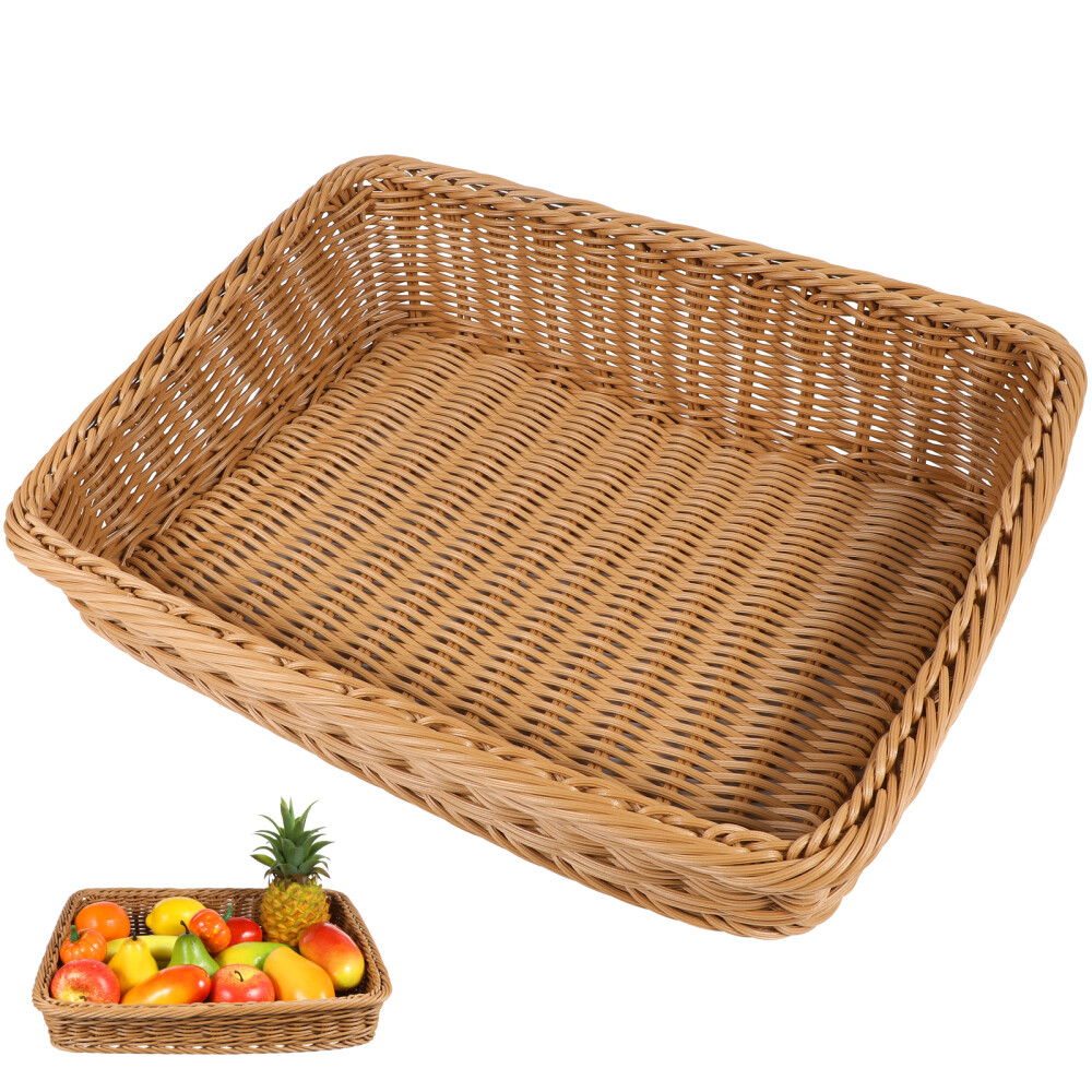 Rattan Serving Basket Jute Storage Baskets Wicker Storage Basket Fruit Bowl