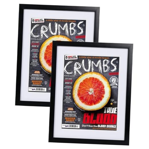 2Pcs Sports Magazine Frames for Wall: Black Magazine Display Frame fits