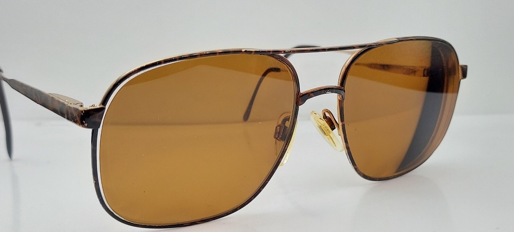 Vintage Marcolin 6044 Brown Pilot Metal Sunglasses Frames Italy