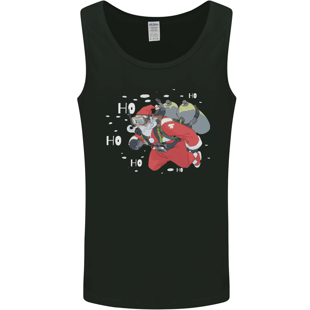 Scuba Diving Santa Funny Christmas Diver Mens Vest Tank Top