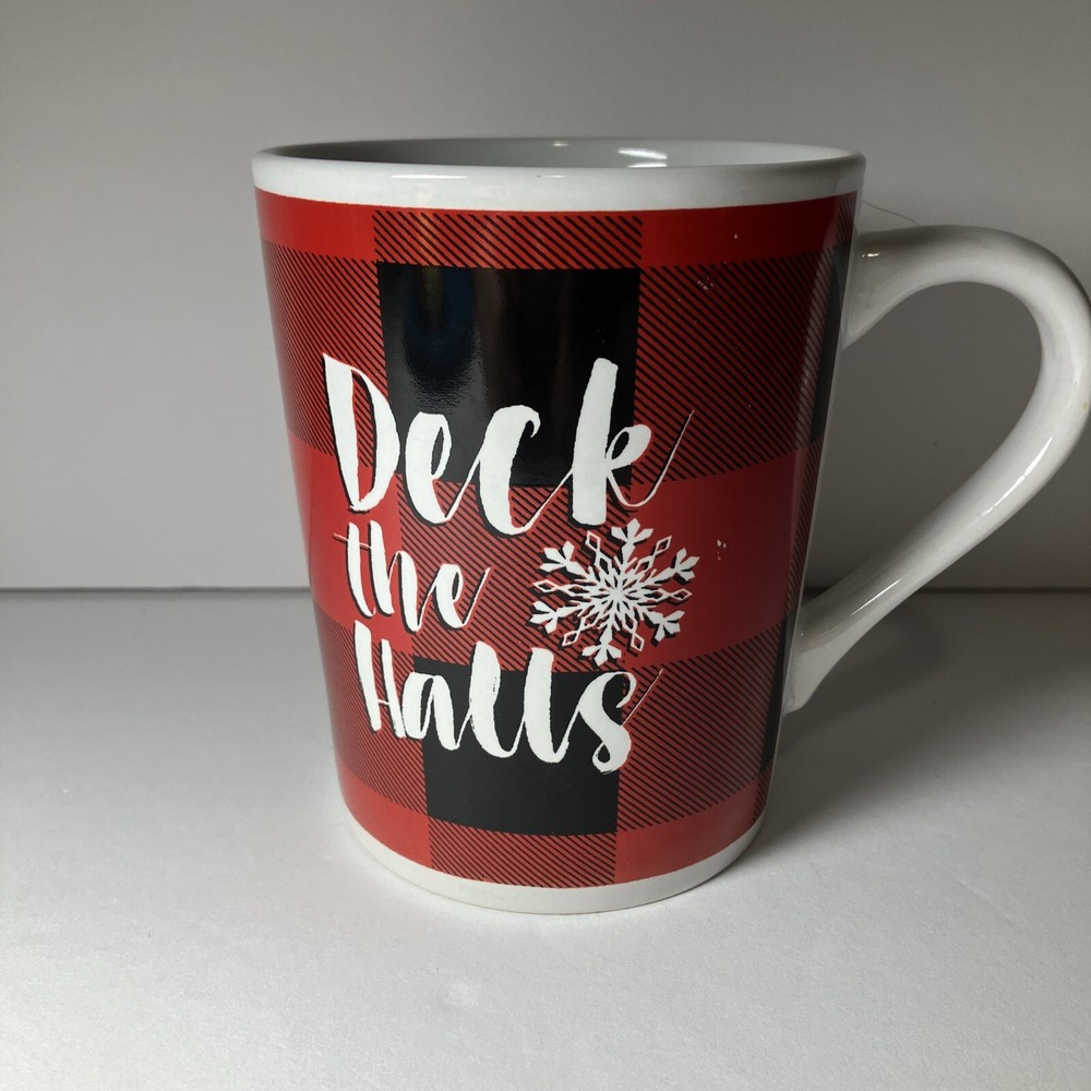 Royal Norfolk Christmas Mug 12 oz for Coffee Latte Hot Chocolate Deck The Halls