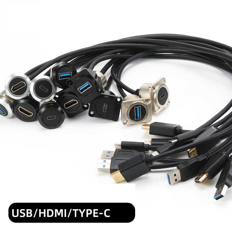 Extension Cable Data Transfer Lead USB 3.0 Type3.0 HDMI  Male to Female 0.5/1/2M