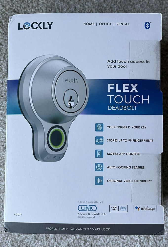 Lockly Flex Touch Fingerprint Deadbolt New Unopened
