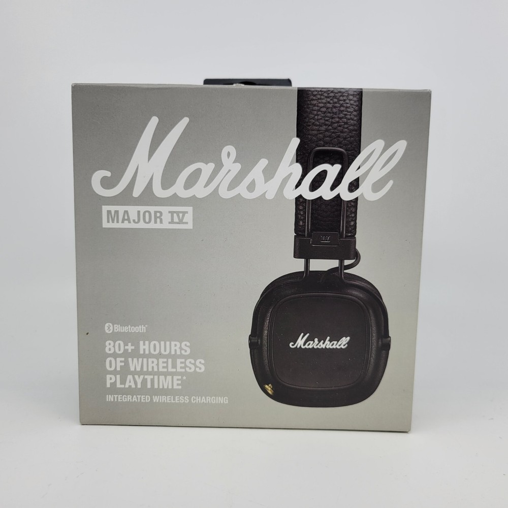 Marshall Major IV On-Ear Bluetooth Headphone with Ergonomic Design - Black [LN]™