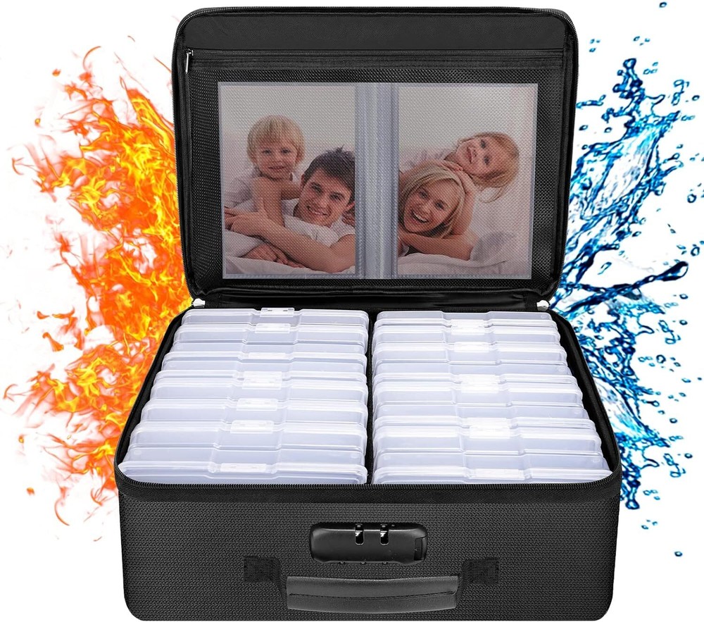 Fireproof Photo Storage Box with 16 Inner 4