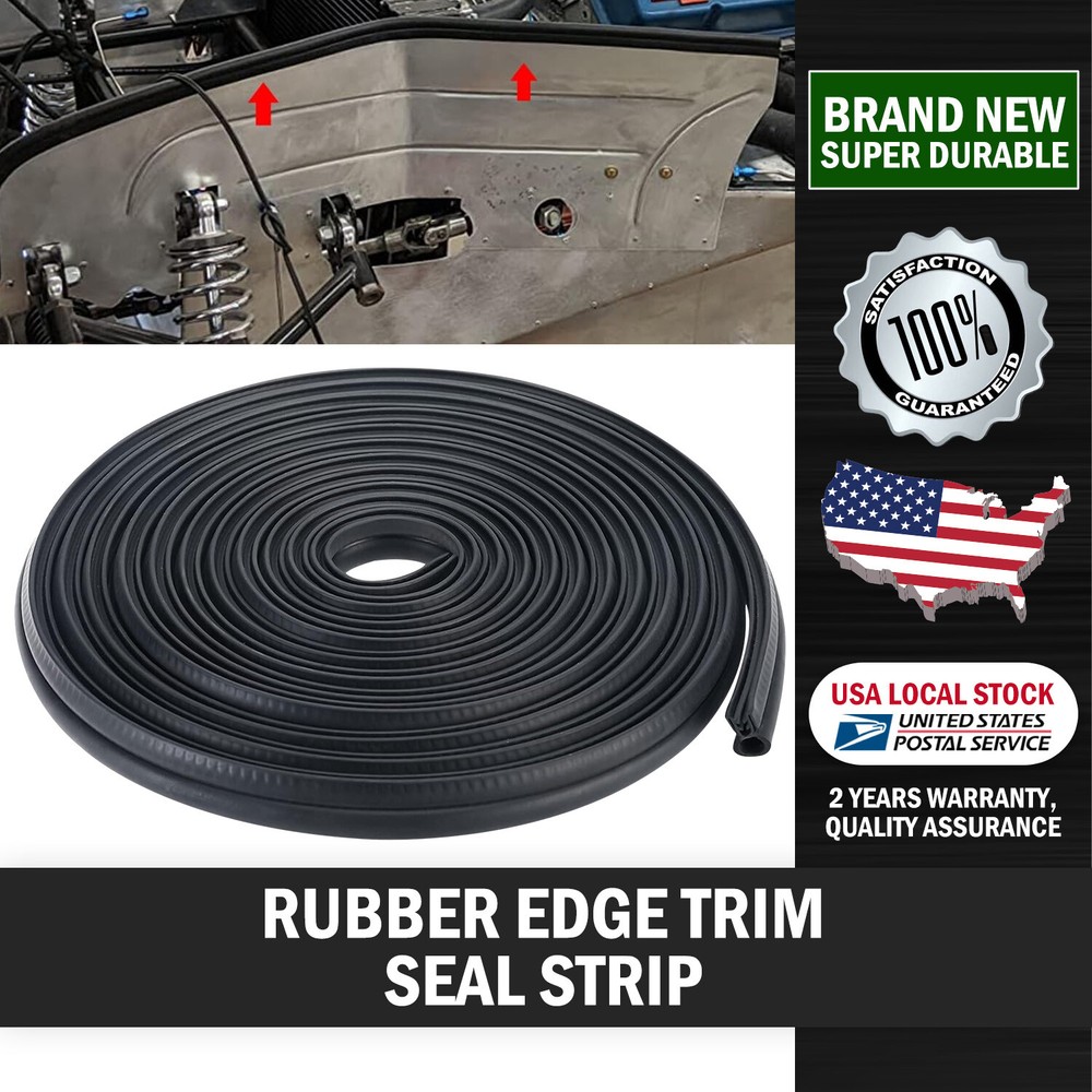 4M Metal Inside Rubber Seal U Shape Car Edge Guard Protector Door Strip Trim