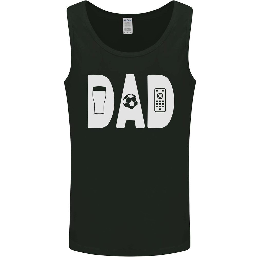 Dad Football Beer TV Funny Fathers Day Mens Vest Tank Top
