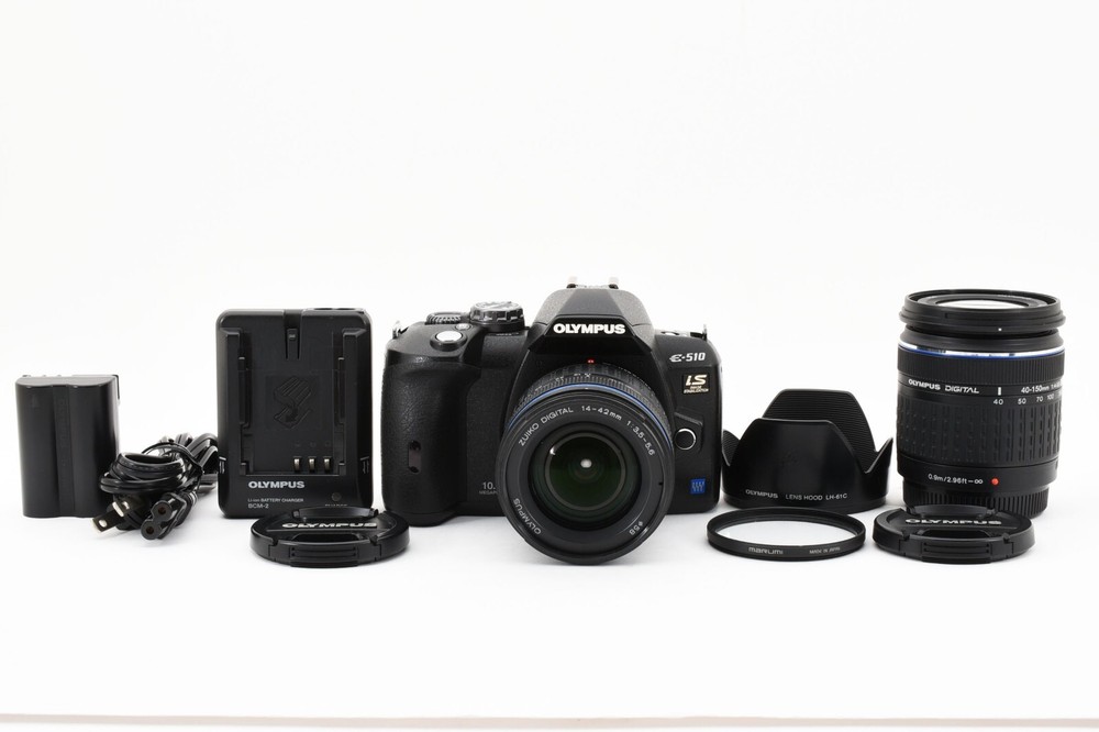 OLYMPUS E-510 Digital SLR Camera 14-42/40-150mm Double Lenses From JAPAN #2096