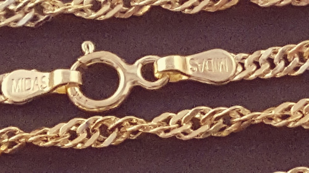 14K Yellow Gold Twisted Singapore Chain Necklace 16-24 Inches 2.45mm DC