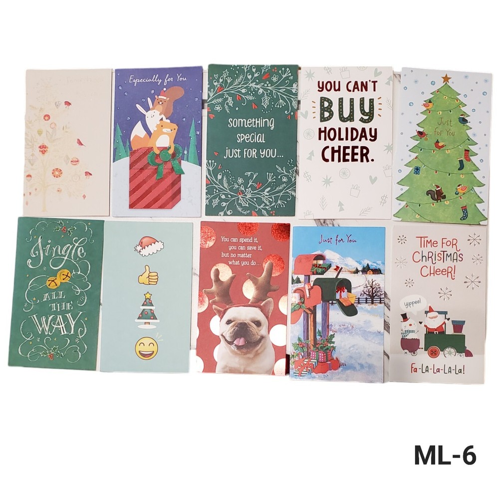 Christmas Money Gift Card Holder Set with Envelopes - 10 Pack-image