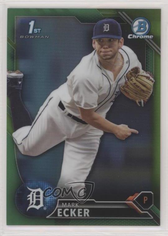 2016 Bowman Draft Chrome Draft Picks Green Refractor /99 Mark Ecker #BDC-114