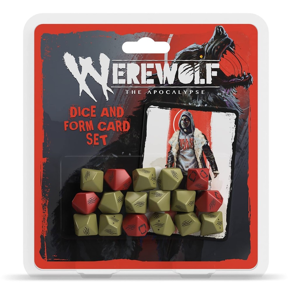 Werewolf The Apocalypse 5th Edition RPG Dice Set and Form Card Bundle for Engaging Gameplay Enhancements