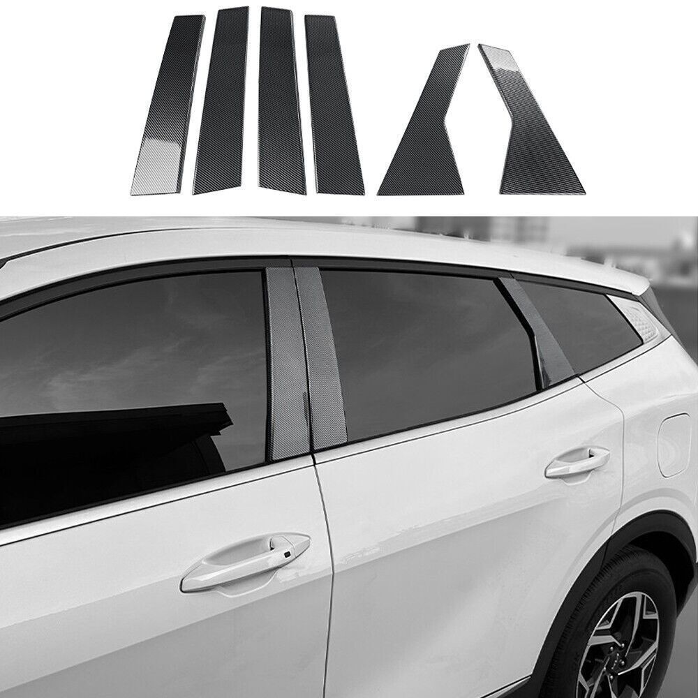 For KIA Sportage 2023-2025 Carbon Fiber BC Pillar Posts Door Window Panel Trims