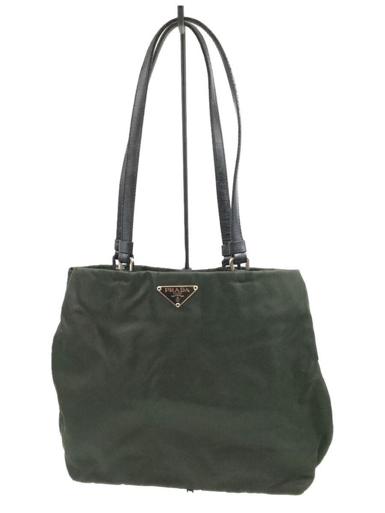 RARE PRADA Nylon Shoulder Bag in Solid Green