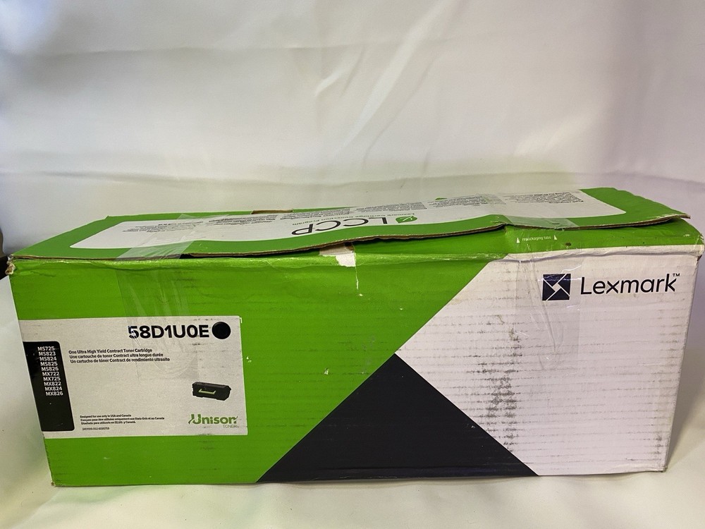 Lexmark Ultra High Yield Contract Toner Cartridge 58D1U0E Black - Open Box New