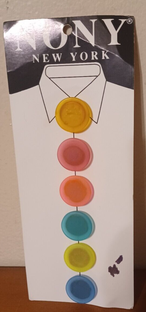 Vintage RARE RUNWAY NONY NEW YORK Pastel Button Covers