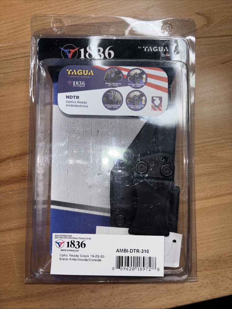Tagua 1836 Ambi-DTR-310 Optic Ready Glock 19-23-32 Blk
