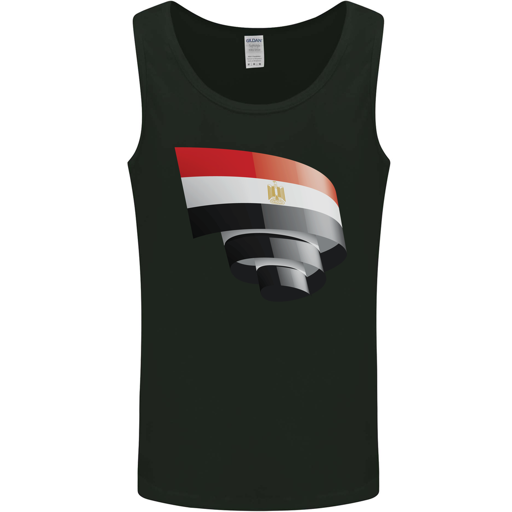 Curled Egypt Flag Egyptian Day Football Mens Vest Tank Top