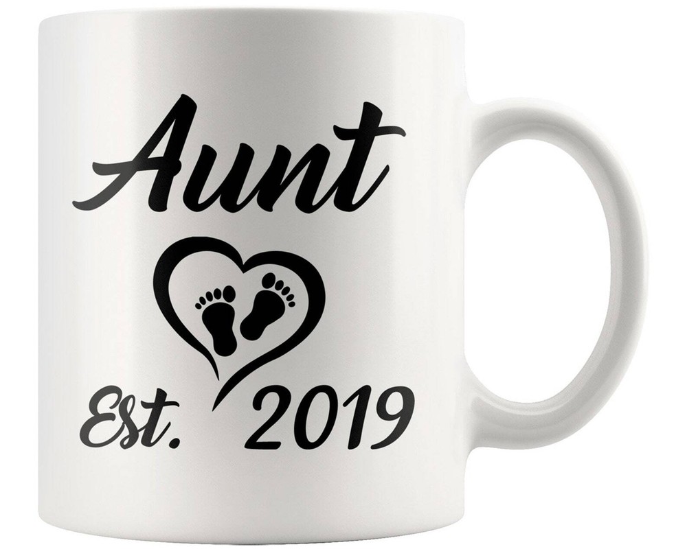 Aunt Est 2019 Coffee Mug Aunt Established Mug Aunt Announcement Mug Baby Reveal