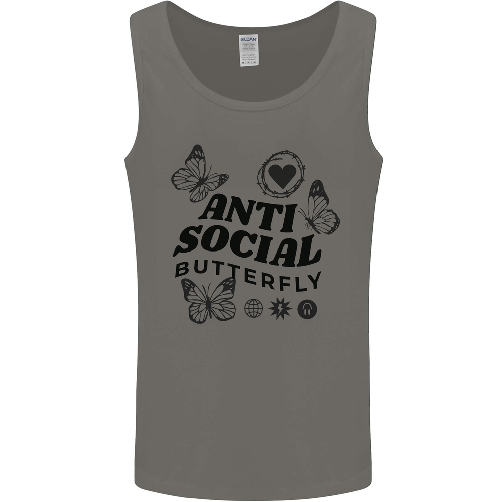 Antisocial Butterfly Mens Vest Tank Top