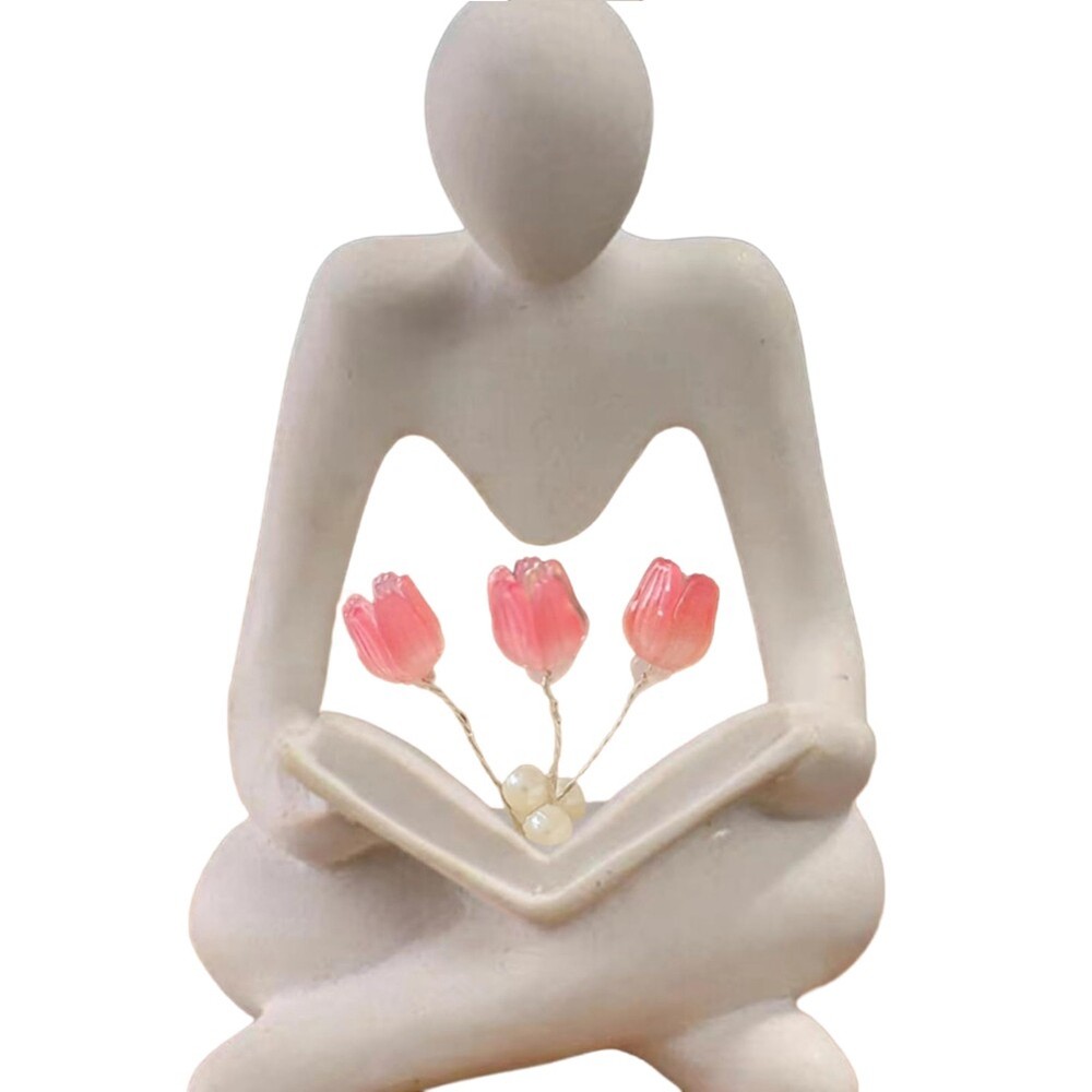 Abstract Figure  Night Light Sculpture Resin Statue Bookshelf Living Room3526