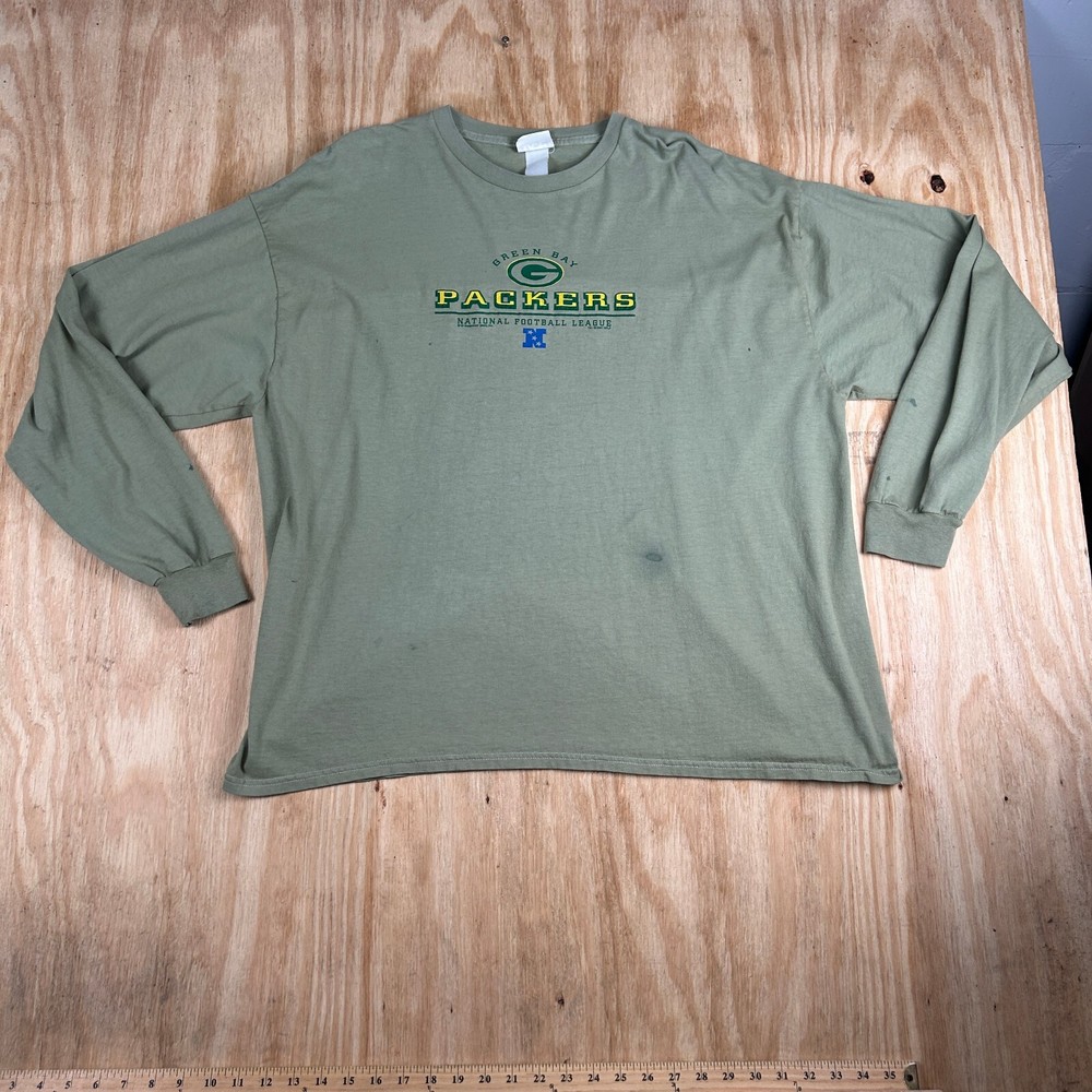 VTG Lee Sport NFL Green Bay Packers Graphic Round Neck Sweatshirt Men' M Green