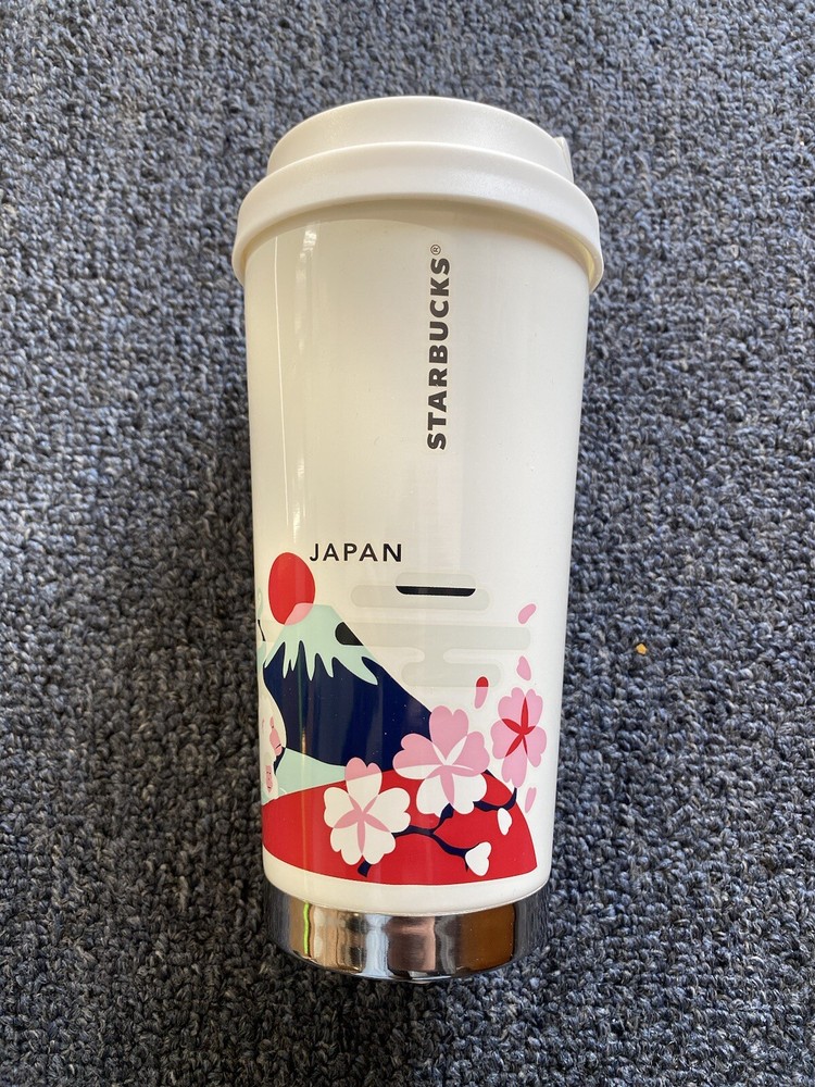 Starbucks Japan.Stainless Steel Tumbler Mt.Fuji Sakura 16oz/473ml.YOU ARE HERE