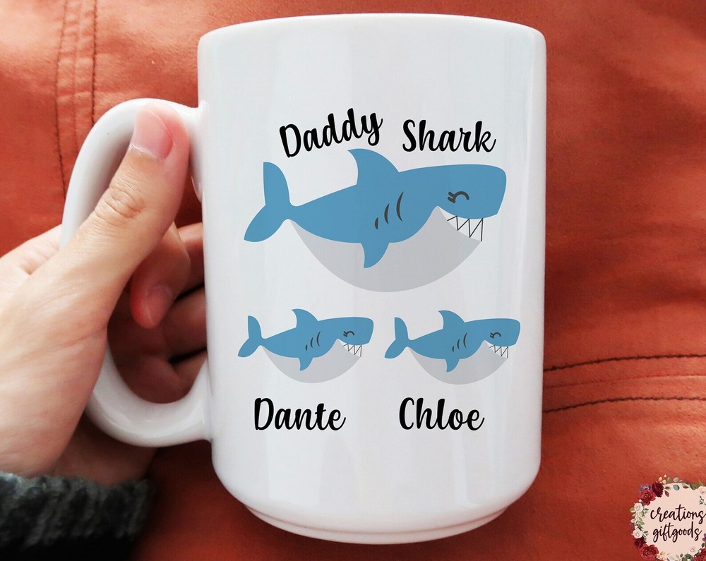 Daddy Shark Mug Daddy Shark Coffee Mug Daddy Shark Cup Daddy Shark Gift Father's