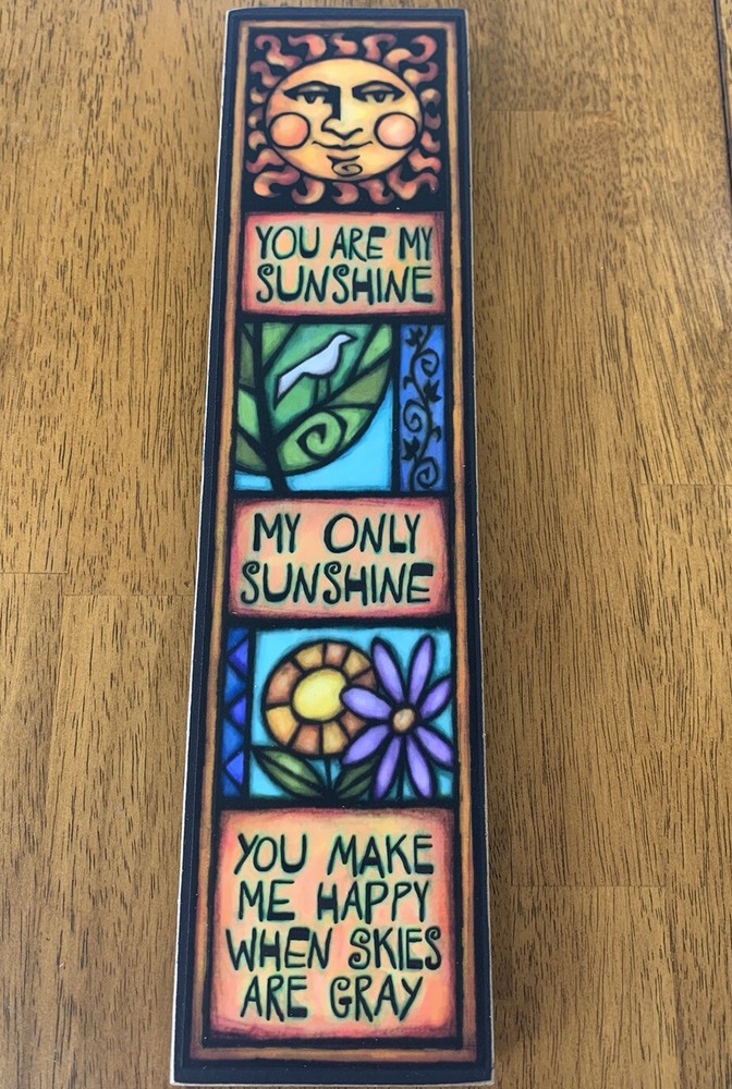 Micheal Macone Wooden Print Artware Wall Hanging “You Are My Sunshine”