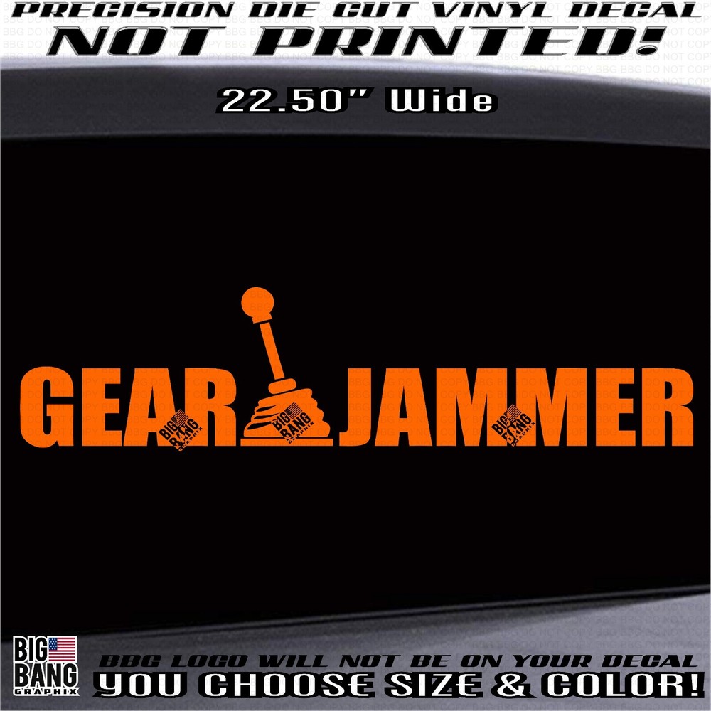 Gear Jammer Vinyl Decal Sticker for Trucks and Semis – Die-Cut Lettering for Truck Drivers