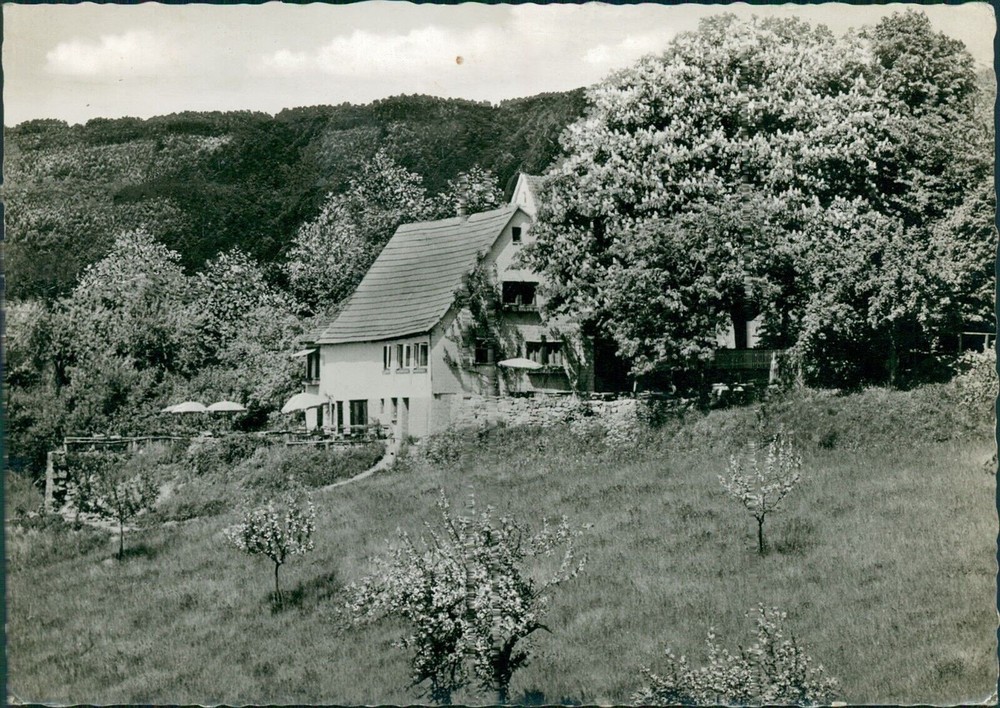 Postcard Waldmichelbach Odenwald inn stable candel (-III