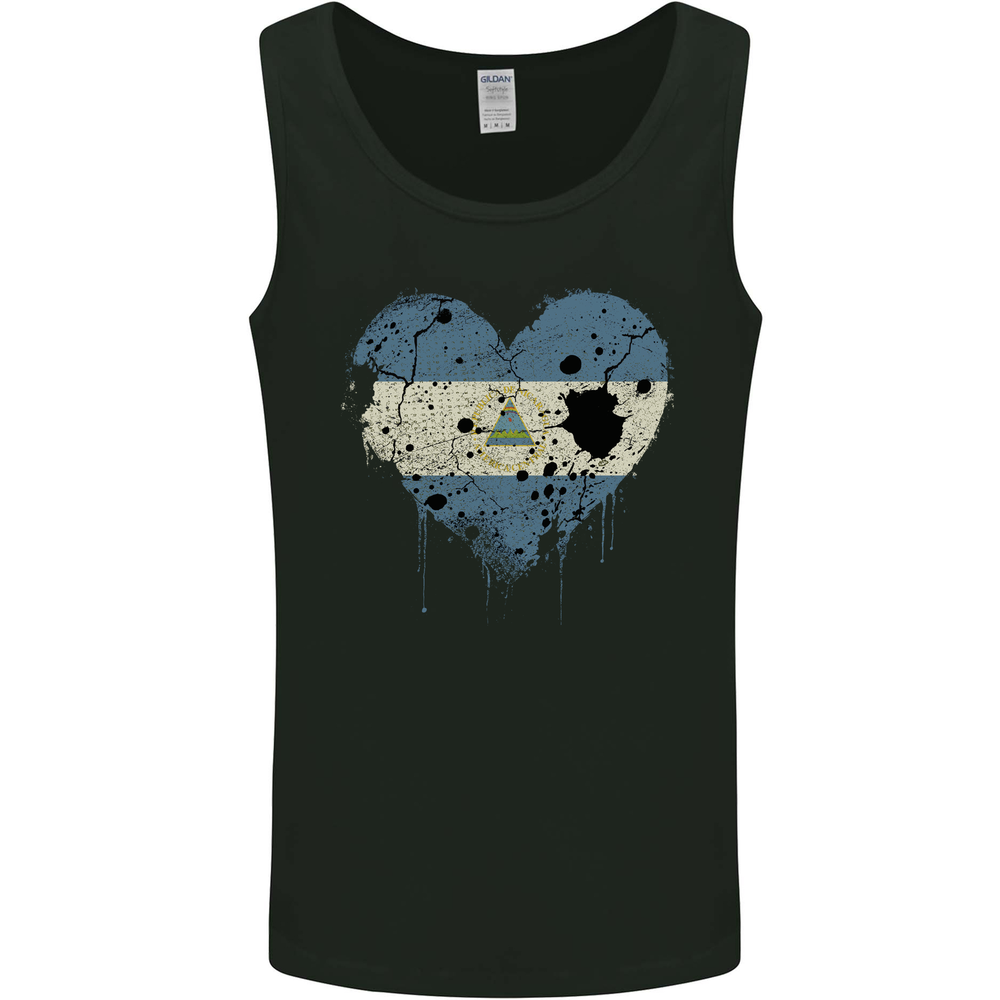 Love Nicaragua Flag Nicaraguan Day Football Mens Vest Tank Top