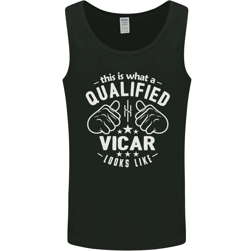 This Is What a Qualified Vicar Looks Like Mens Vest Tank Top