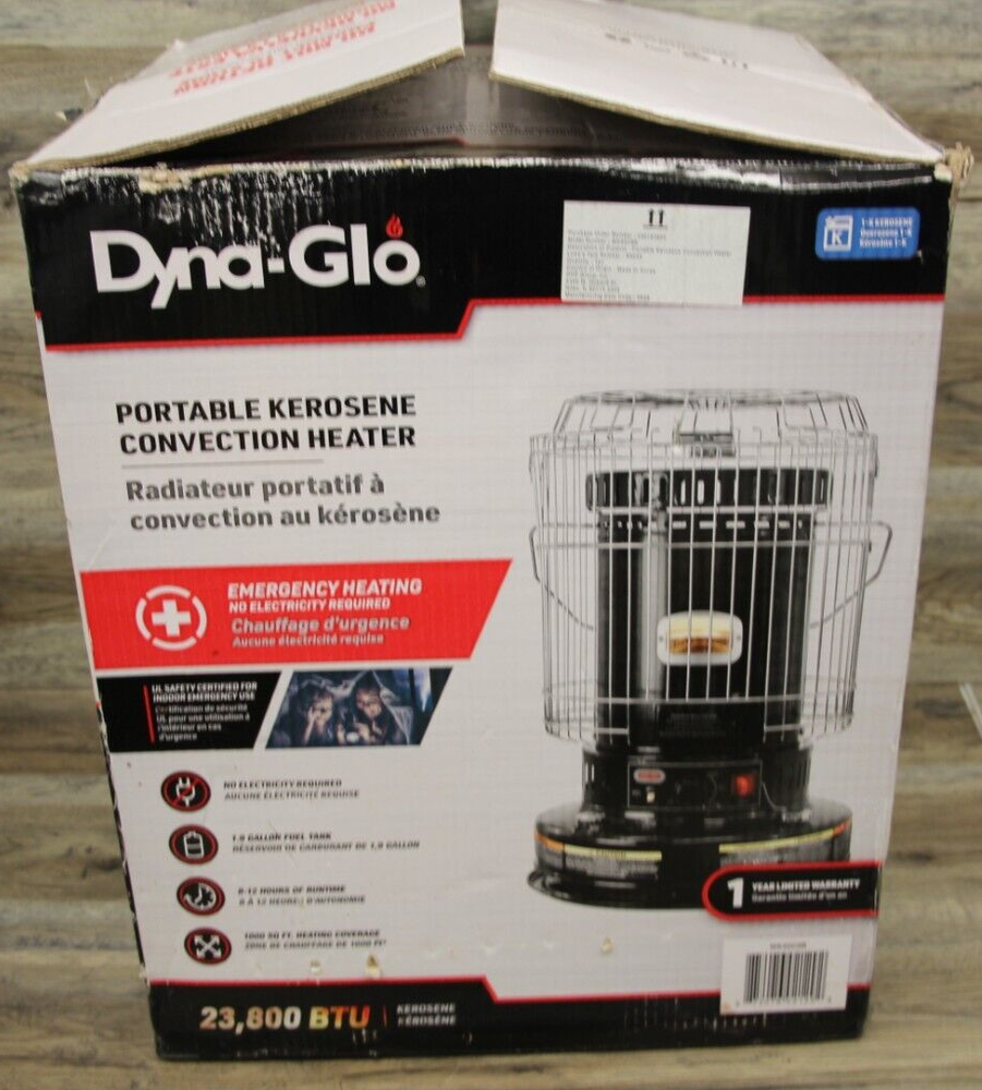 Dyna-Glo WK95C8B 23800 BTU Portable Indoor Kerosene Convection Heater for Efficient Heating