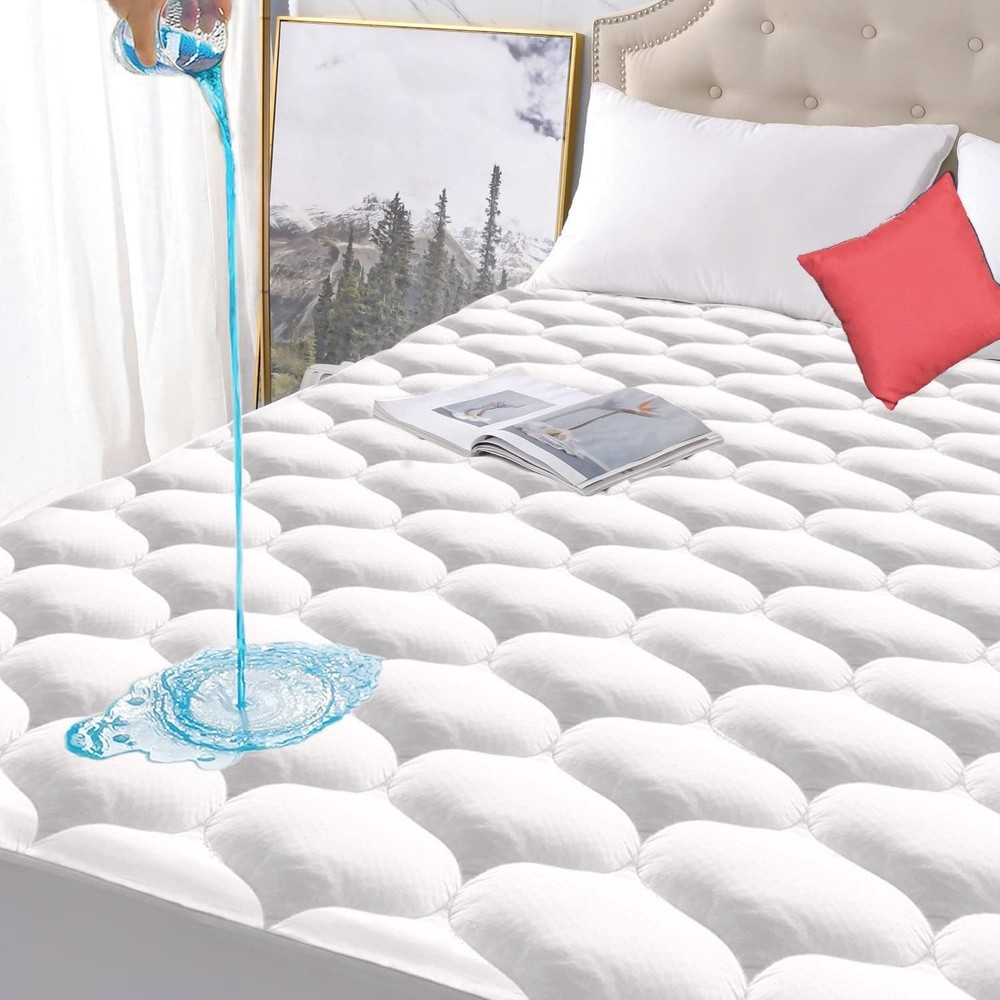Extra-Large Quilted Waterproof Mattress Pad