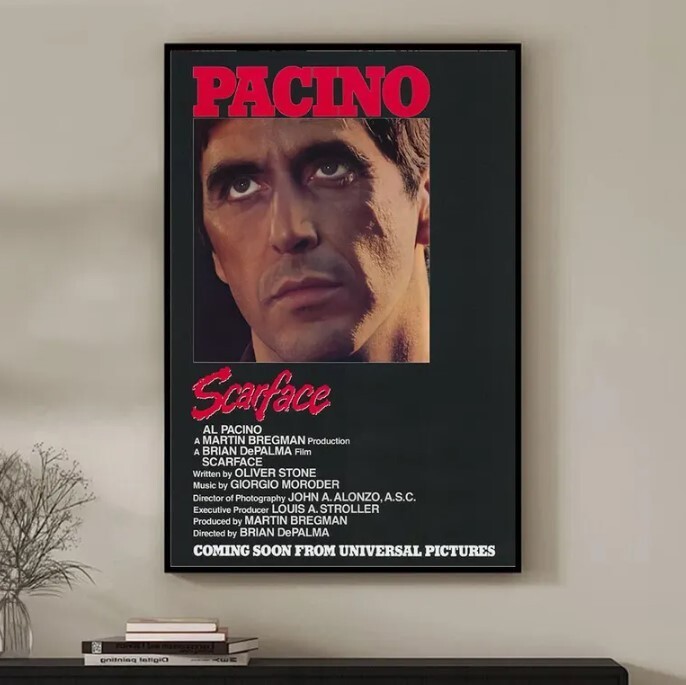Scarface Retro Movie Poster Wall Art for Home Decor
