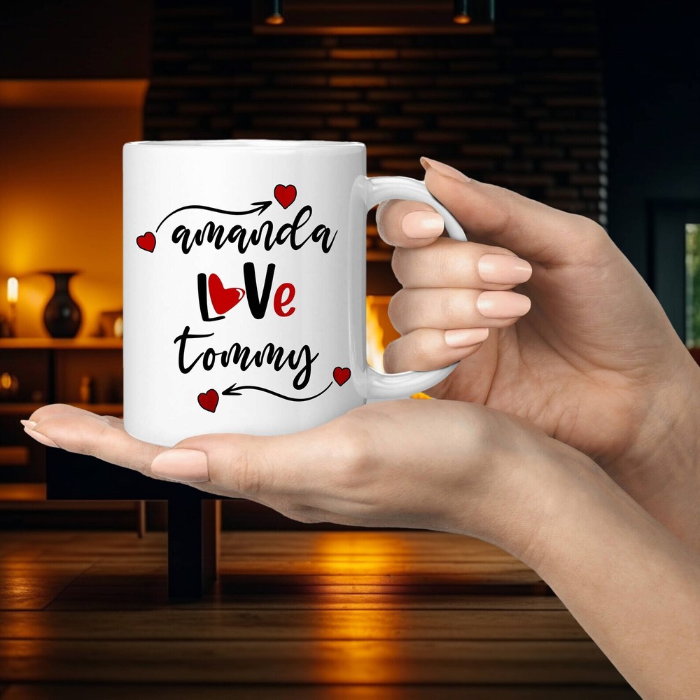 Custom Couples Mug - Personalized Valentine's or Anniversary Gift for Him & Her