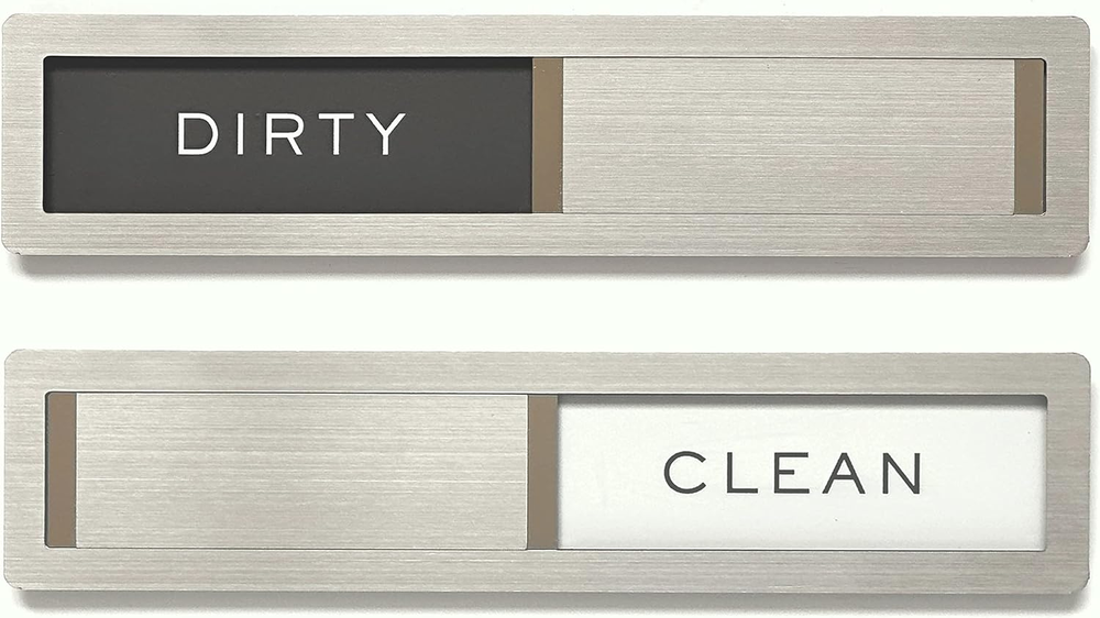 Dishwasher Magnet Clean Dirty Sign,  Premium Stainless Steel Grade 304, Kitchen