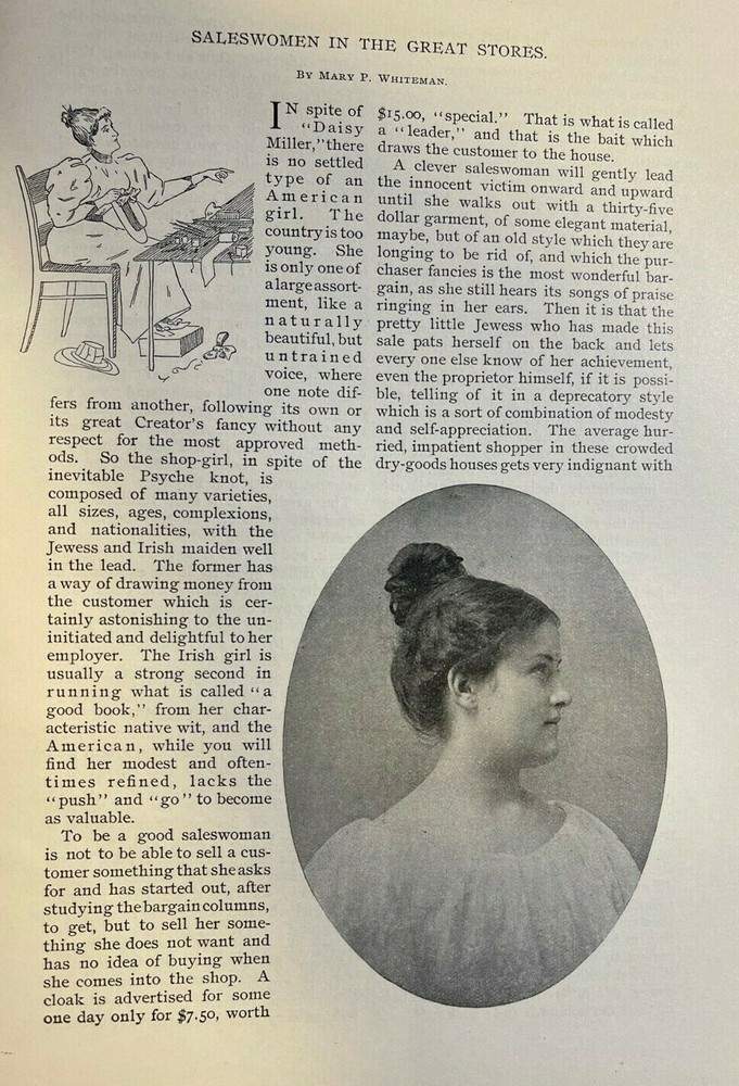 1895 Saleswomen in the Great Department Stores illustrated