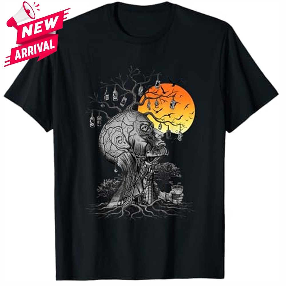 Hangover Human Tree Artwork for Party Lovers T-Shirt Gifts