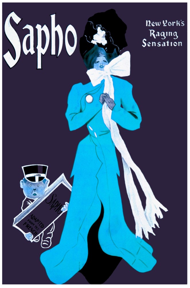 Vintage POSTER.Home wall.Blue New York Girl.Room Art Decor.716i