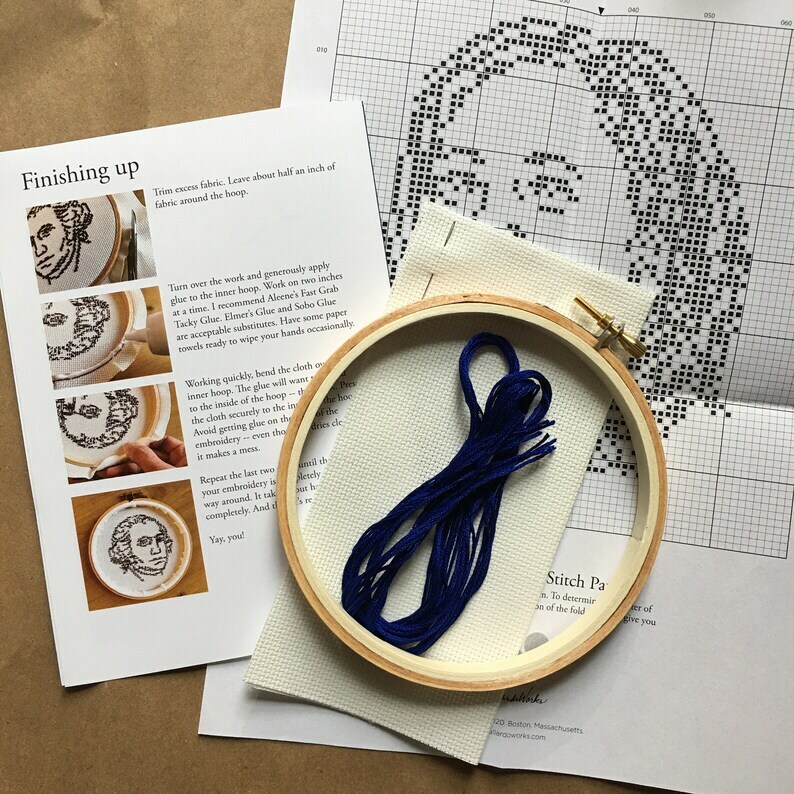 Madam President Kamala Harris Cross-Stitch Kit Democrat Politics Vote Election