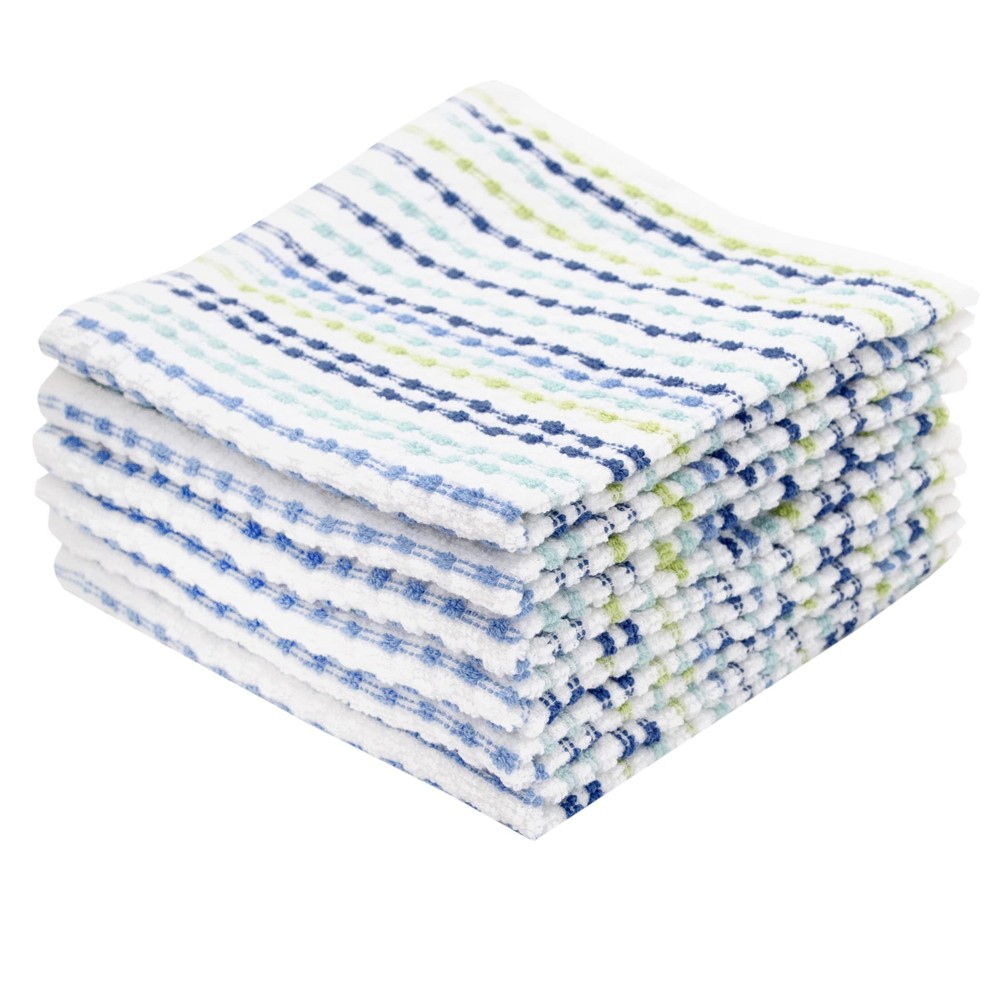 Pebble Bar Mop Cloth, Cool Blue Green, 6 Piece Set