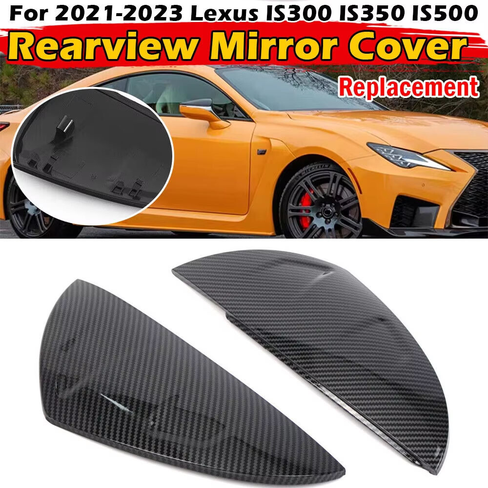 For Lexus ES IS LS LC RC UX 2020 2021 Rearview Side Mirror Cover Wing Cap Trim