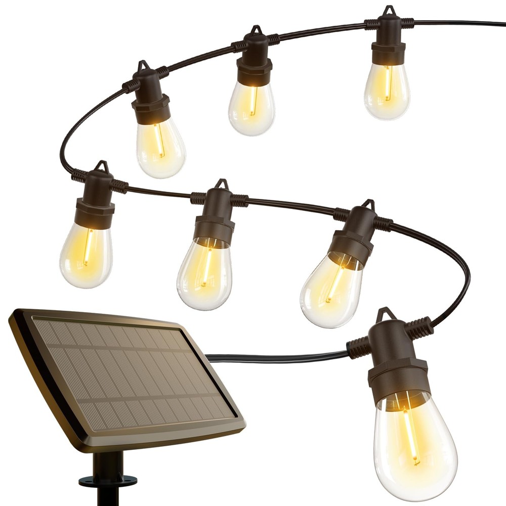 33ft Solar String Lights with Remote - Waterproof Shatterproof Outdoor Decor