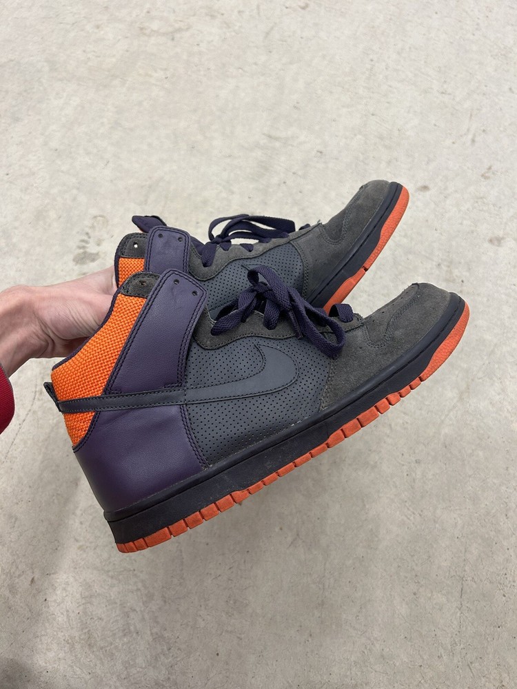 Nike Dunk High NBA Phoenix Suns Gray Shoes - 317982 Size 10.5 Men’s Orange